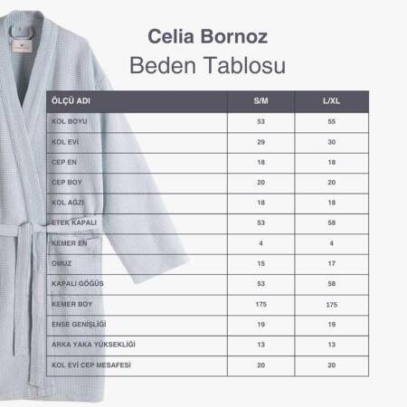 Bornoz Erkek L-XL Gri - Celia Serisi - 7