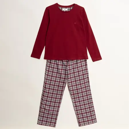 Kadın Pijama Takımı M Bordo - 1