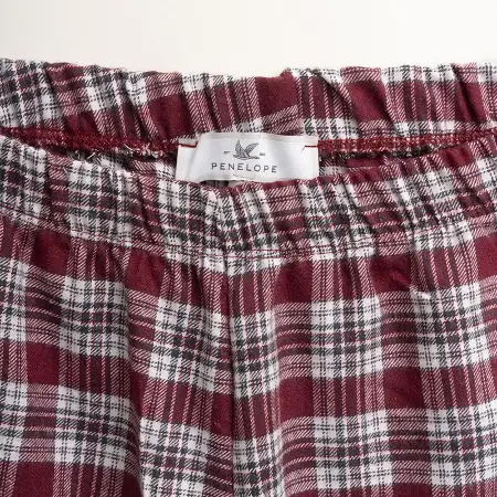 Kadın Pijama Takımı S Bordo - 5