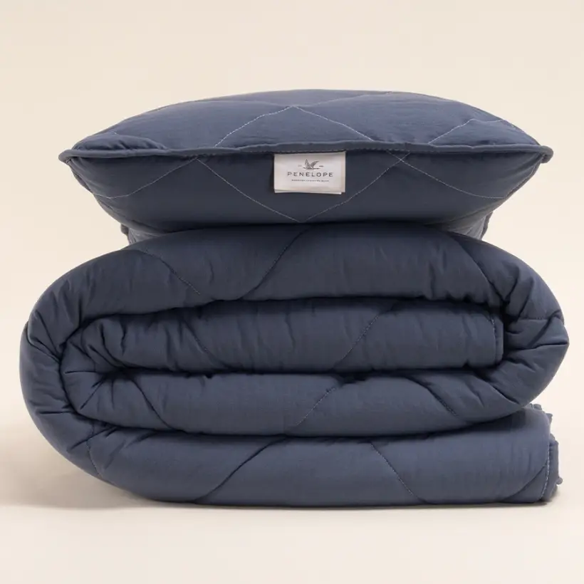 Microfiber Kumaş Tek Kişilik Denim Yastık Yorgan Seti - Colors in Comfort - PENELOPE