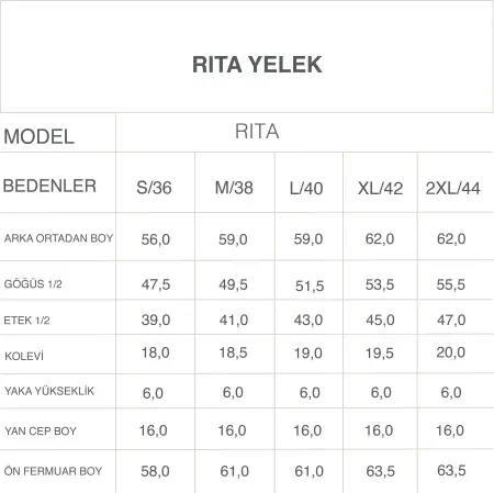 %100 Kaz Tüyü Yelek Bej S - Rita Koleksiyonu - 10